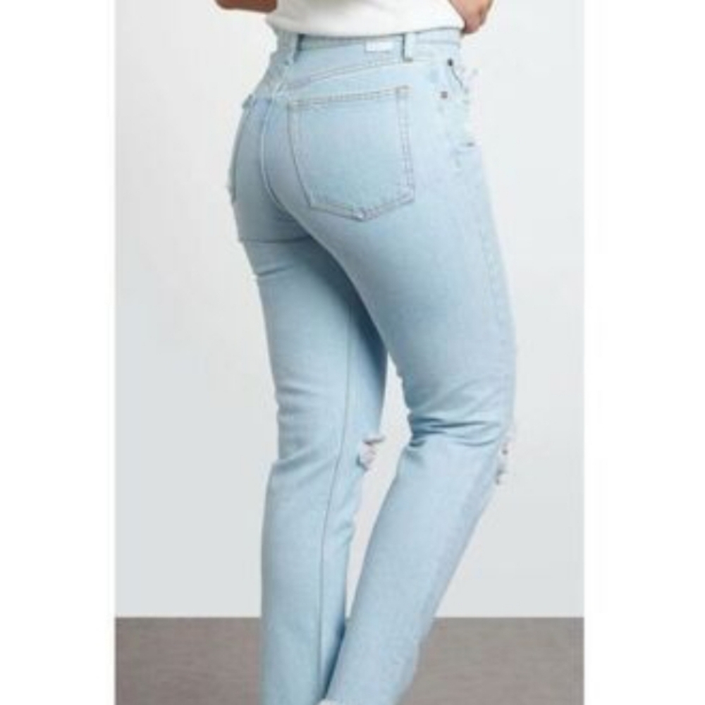 Boyish Light Blue Straight-Leg Distressed Jeans - Picture 4 of 10